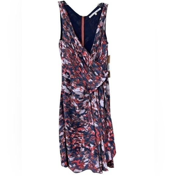 Rachel Rachel Roy V- Neck Sleeveless Lined Multicolored Multiprint Dress S - Picture 1 of 16